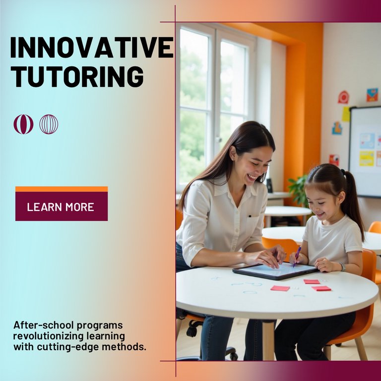 Orange White Photorealistic Innovative After-school Tutoring Methods LinkedIn Post