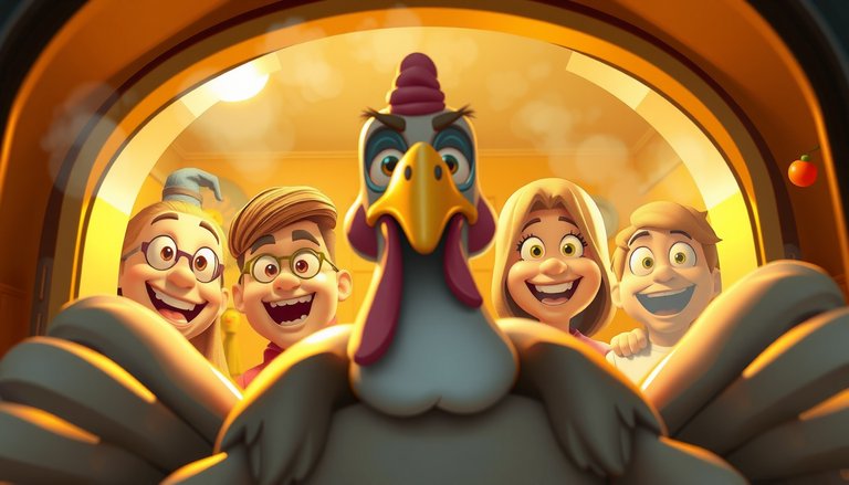 Turkey's View Thanksgiving Dinner Image