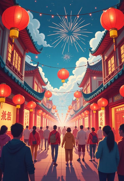 Vibrant Lunar New Year Celebration Image