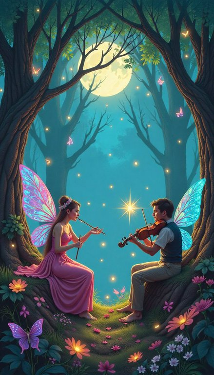 Enchanted Forest Music Feast Illustration