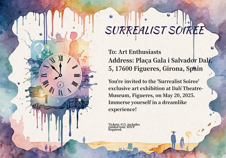 Pastel Default Surrealist Soiree Exclusive Art Exhibition Postcard