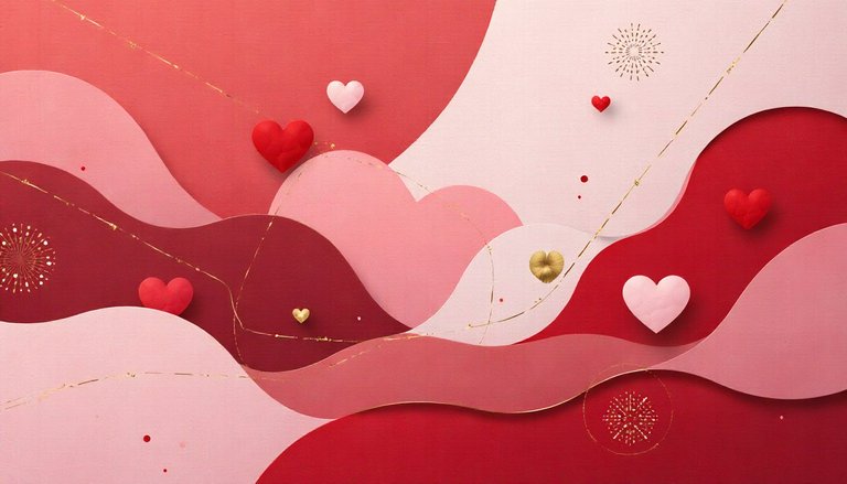 Geometric Valentine's Day Wallpaper Art