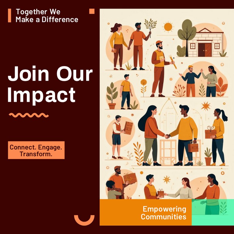 Orange Cream Illustration Community-focused Brand Building Efforts LinkedIn Post